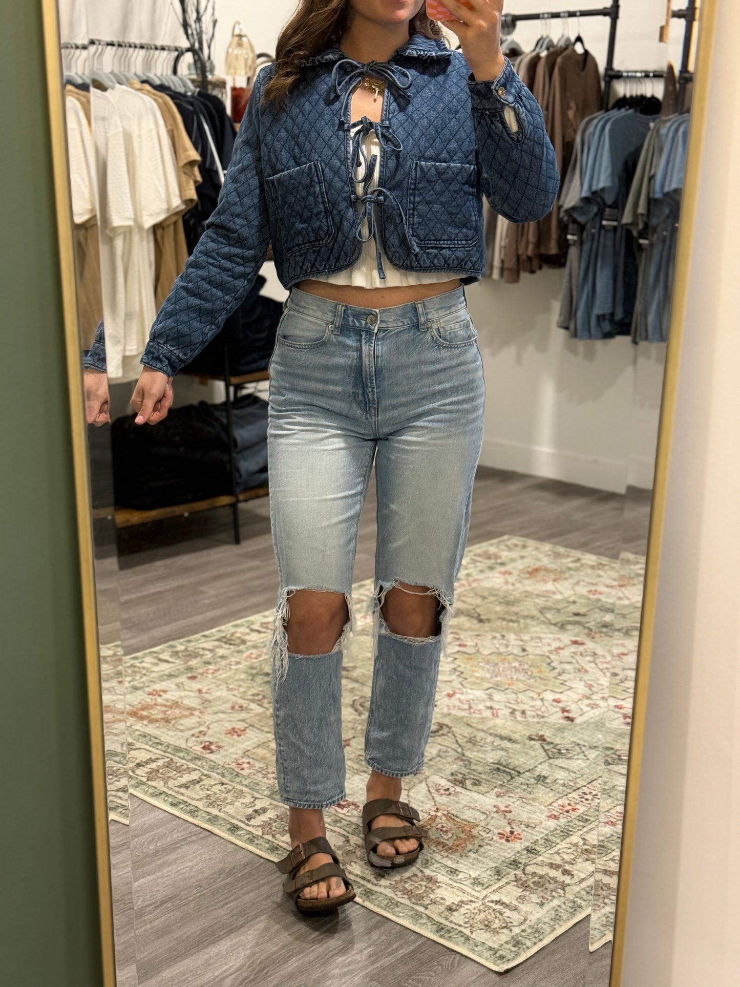 Ridden Quilted Denim Jacket