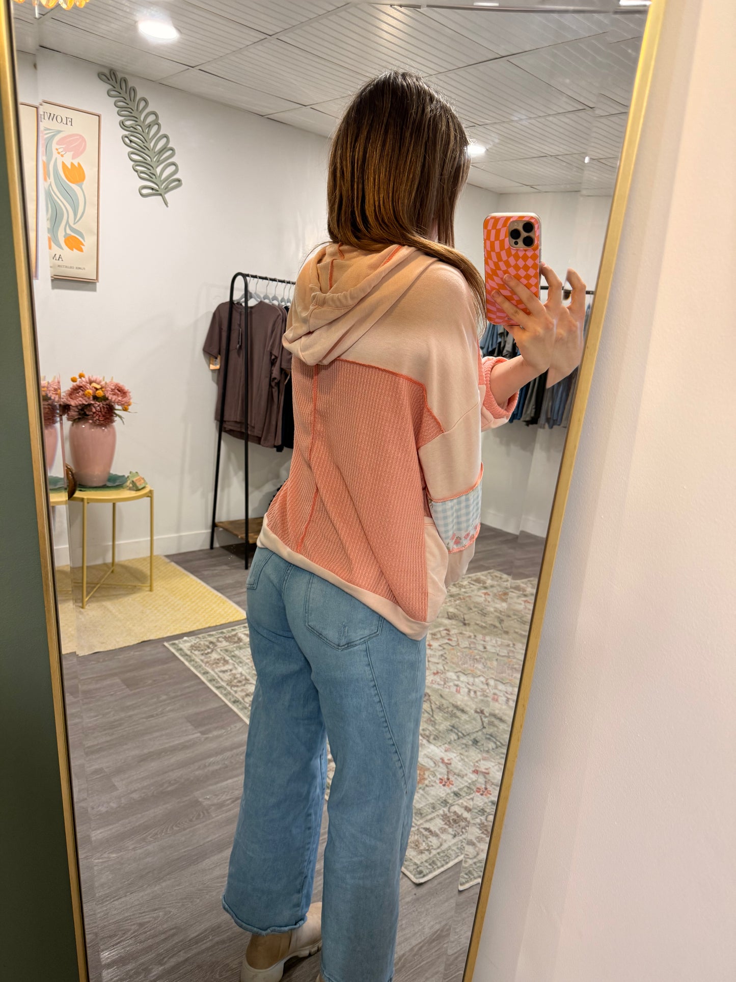 Waffle Patchwork Button Down