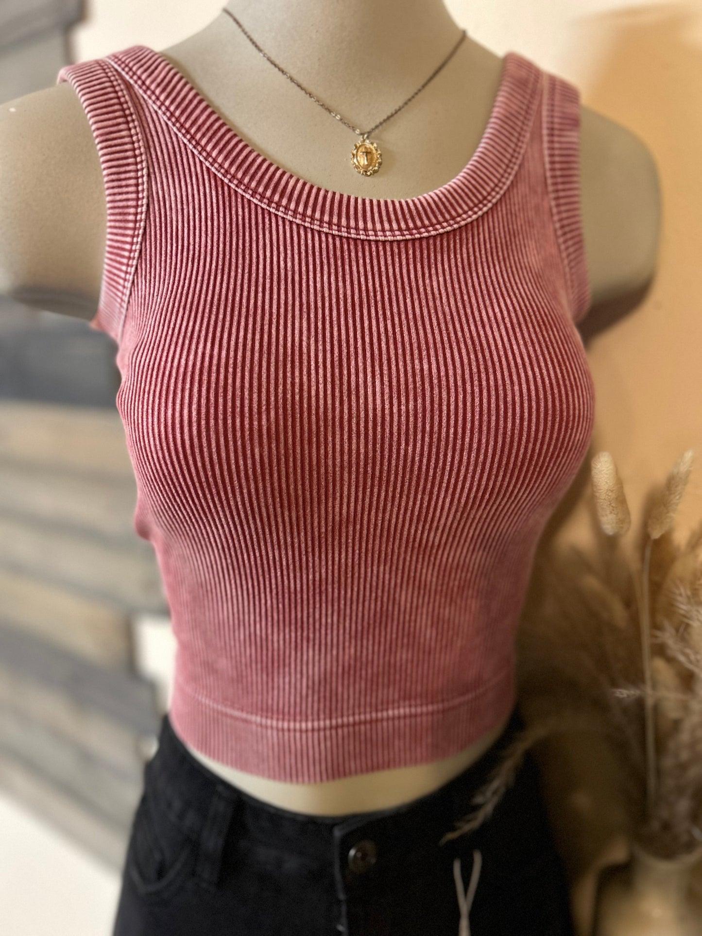 Ribbed seamless Tank