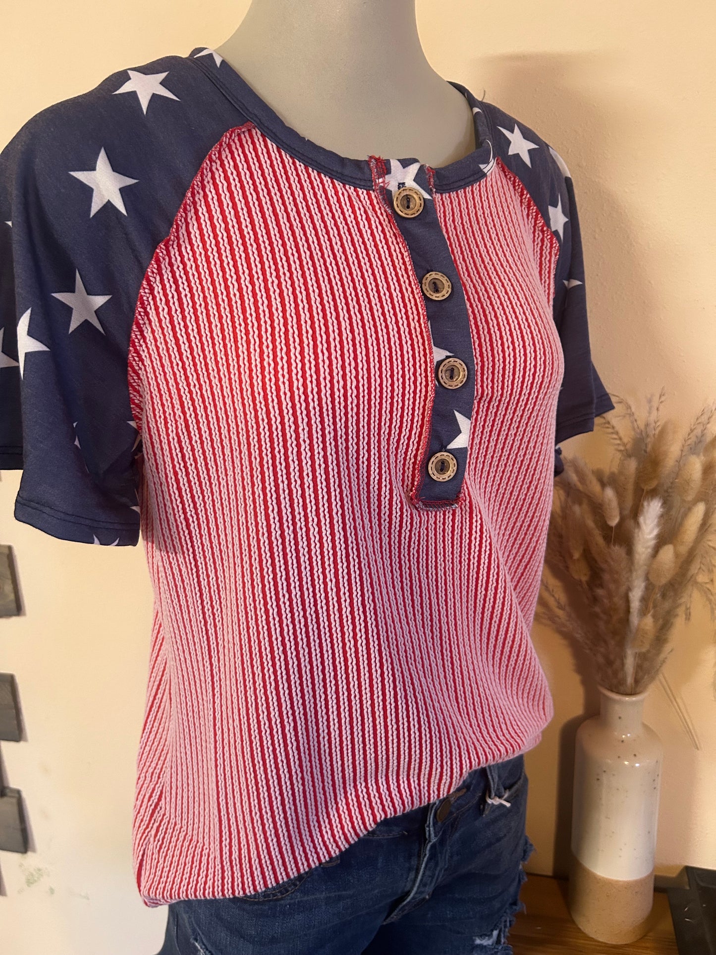 American Star Button Up Top