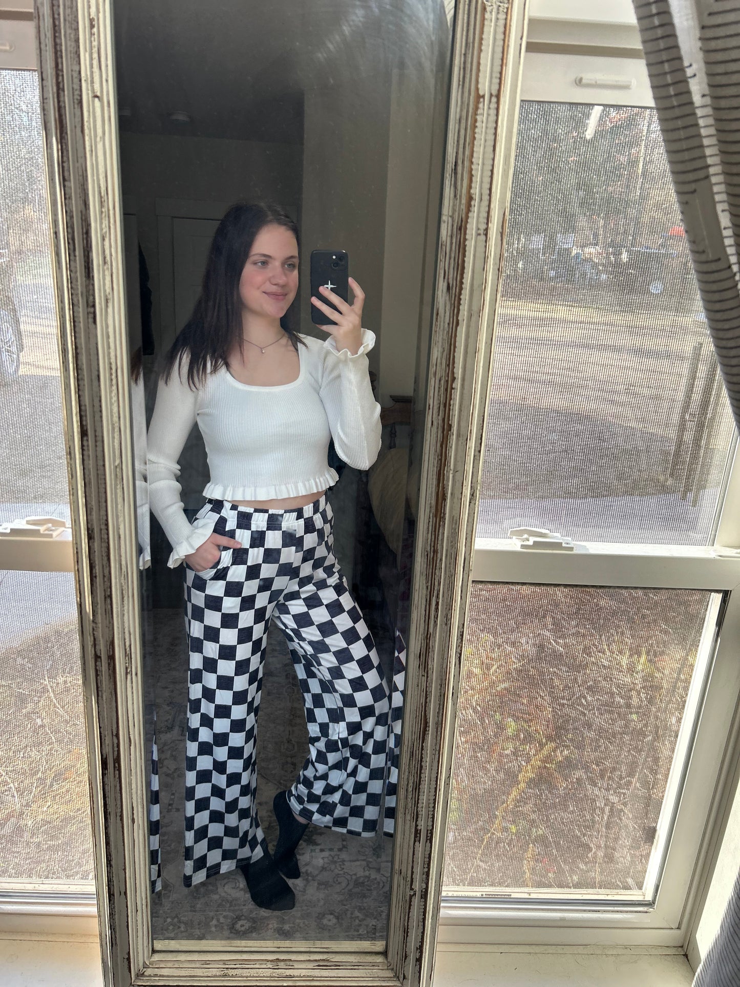Cropped Rib Sweater