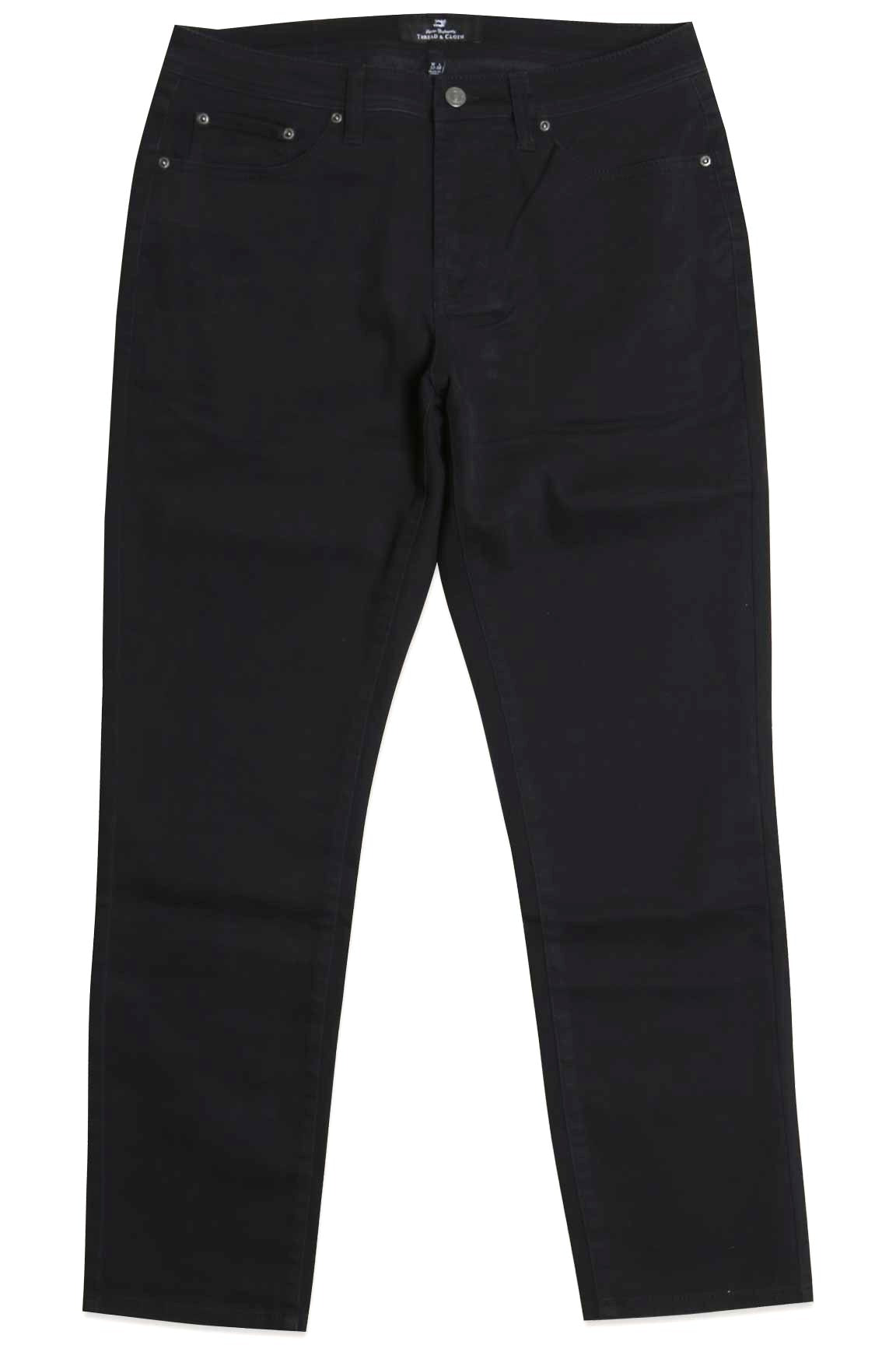 Black Mens Straight Jeans