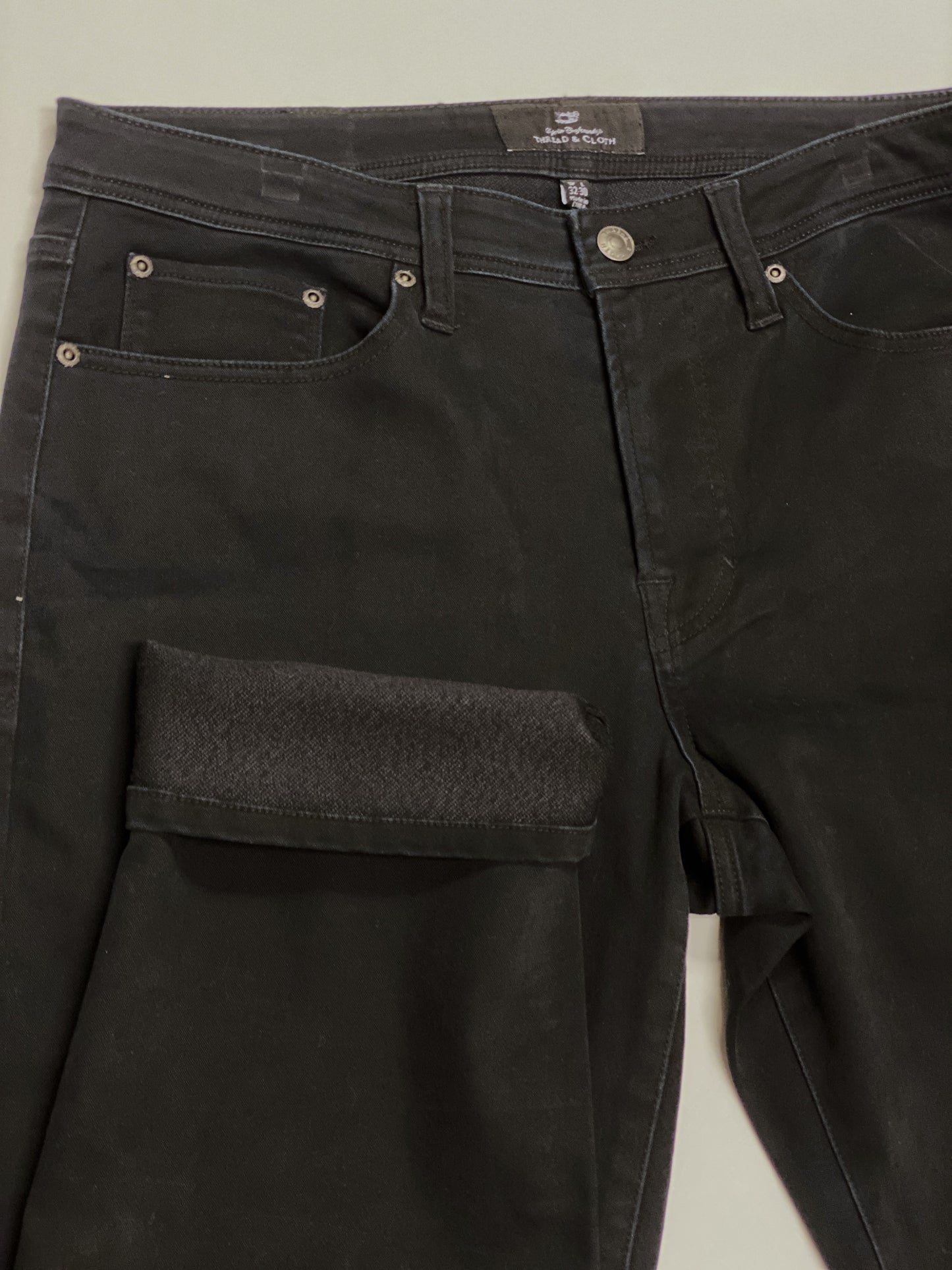 Black Mens Straight Jeans