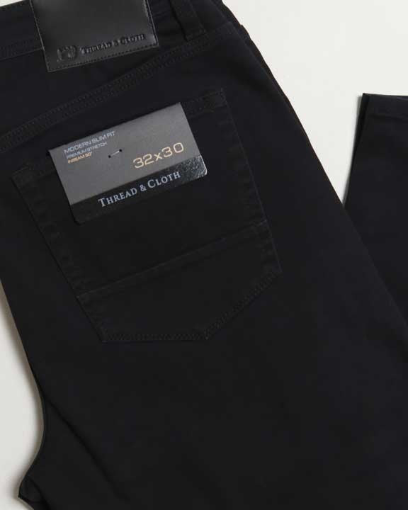 Black Mens Straight Jeans