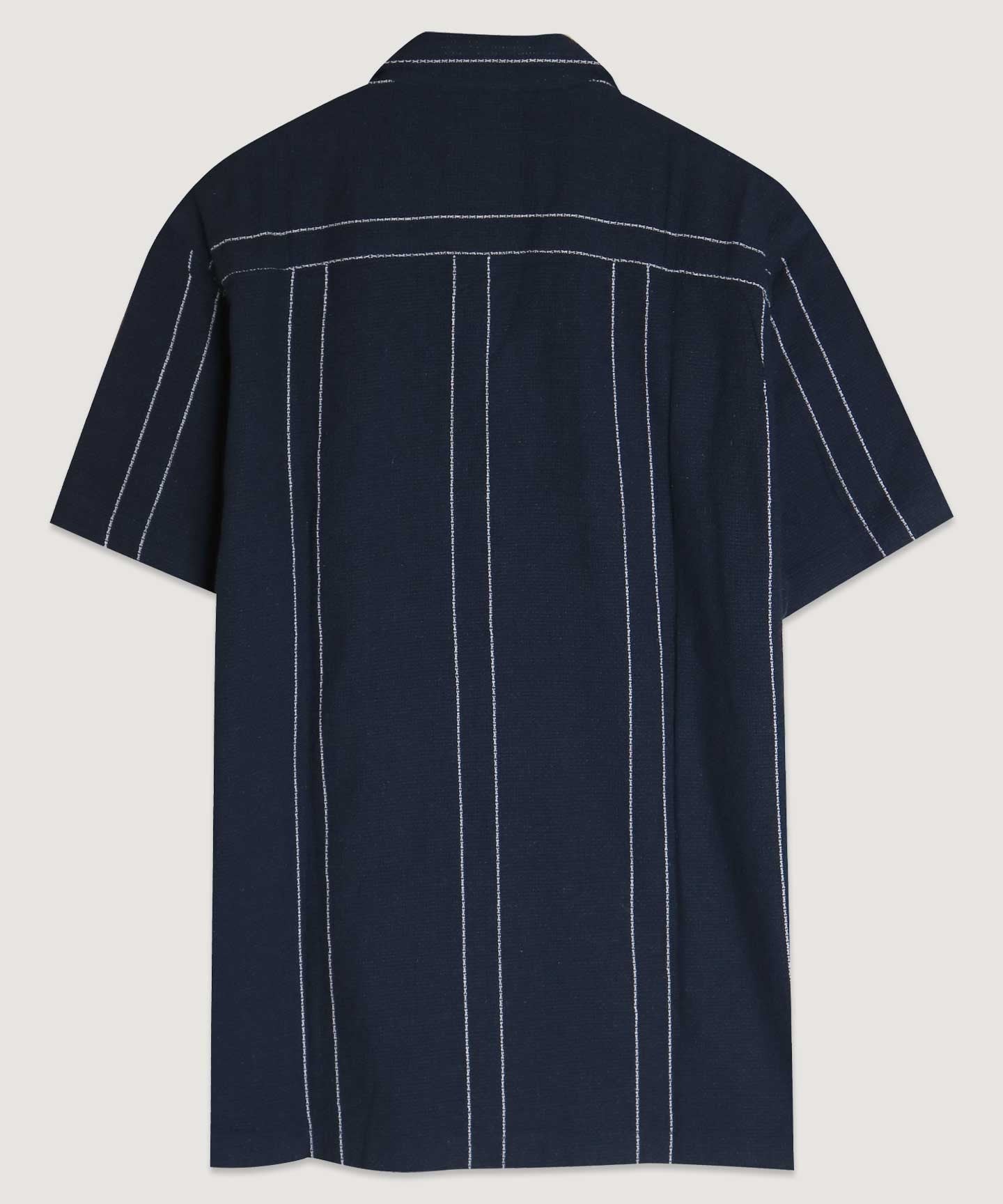 Striped Camp Shirt Navy