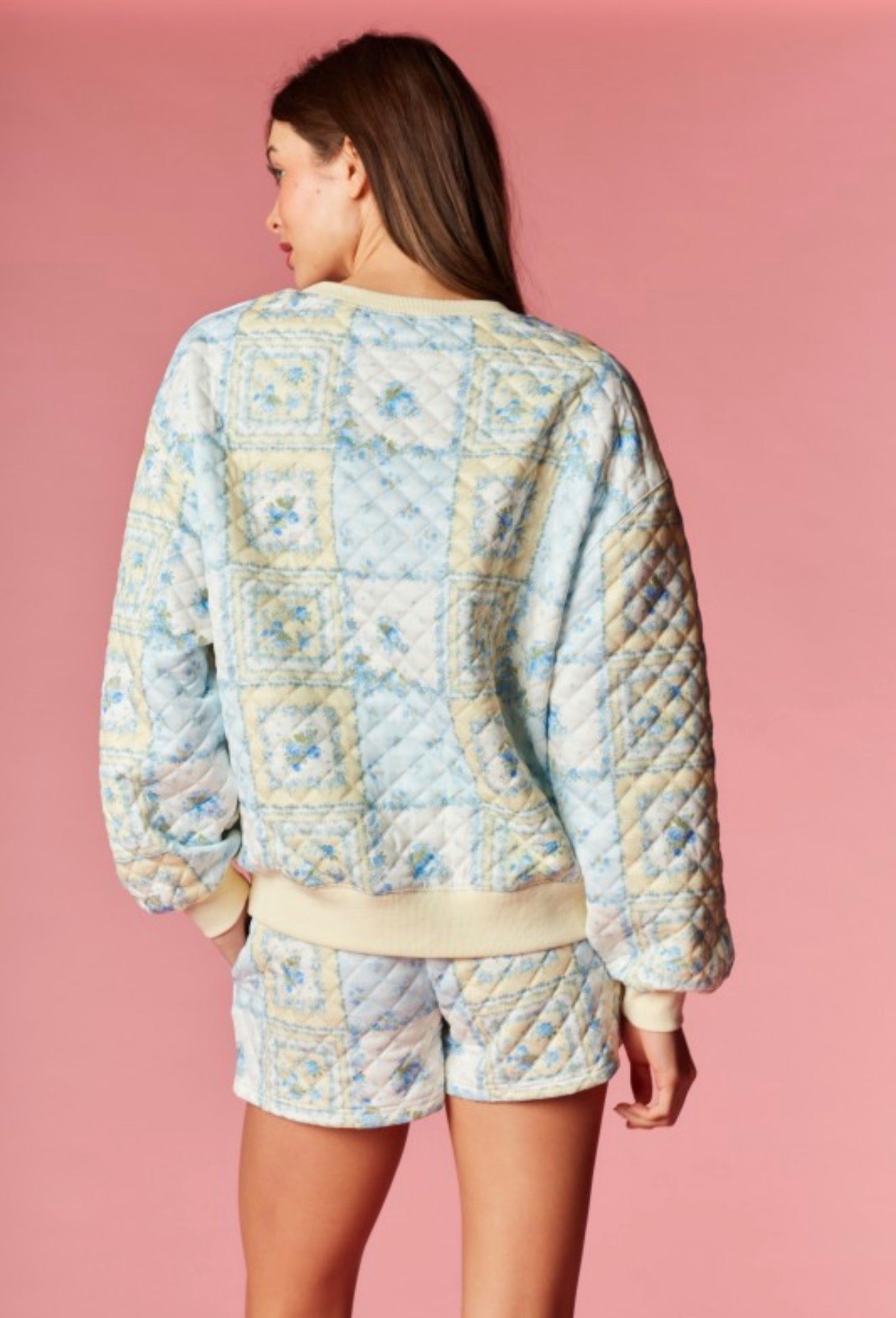 Patchwork Quilted Floral Lounge Set