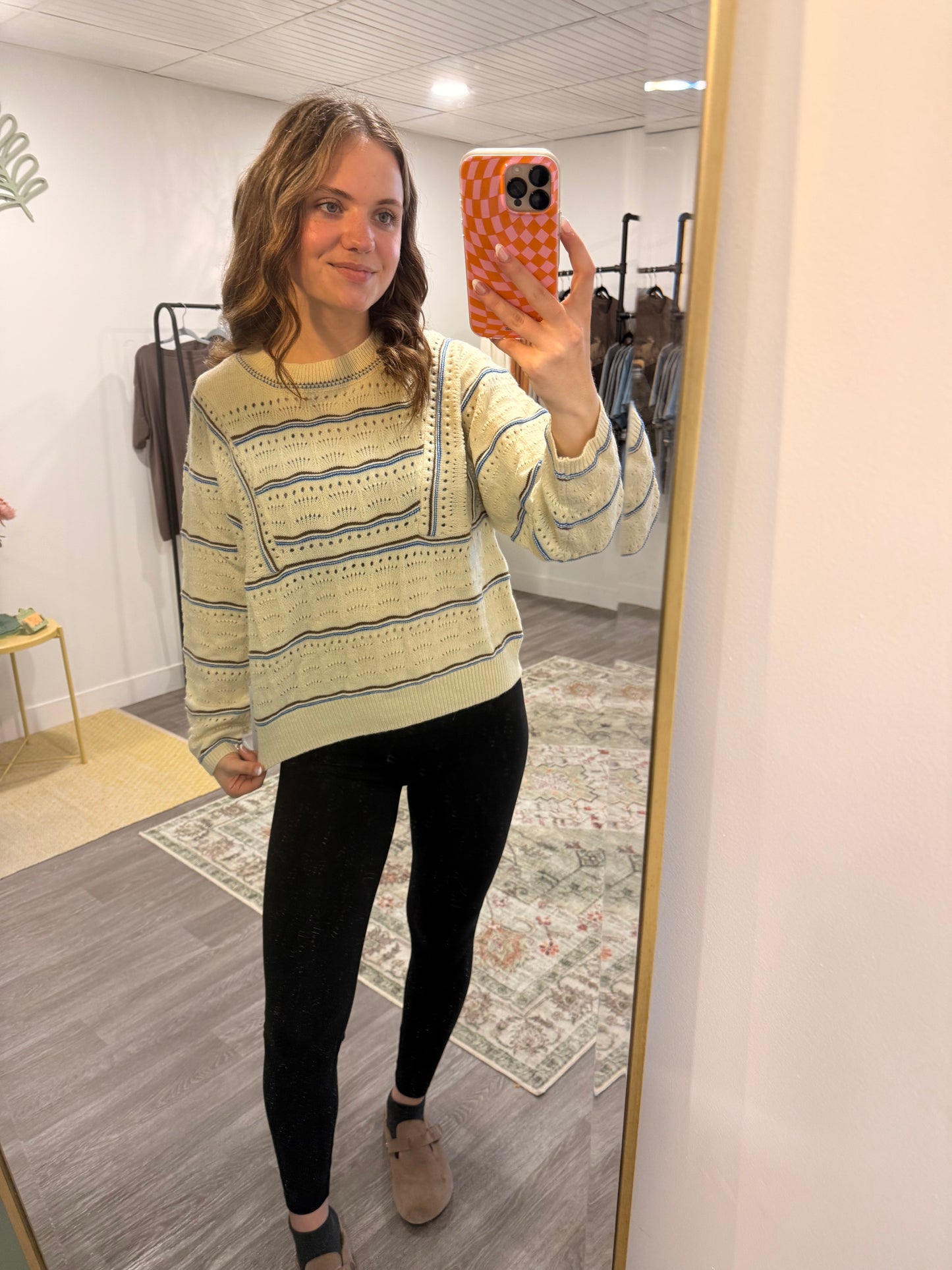 Wavy Striped Sweater