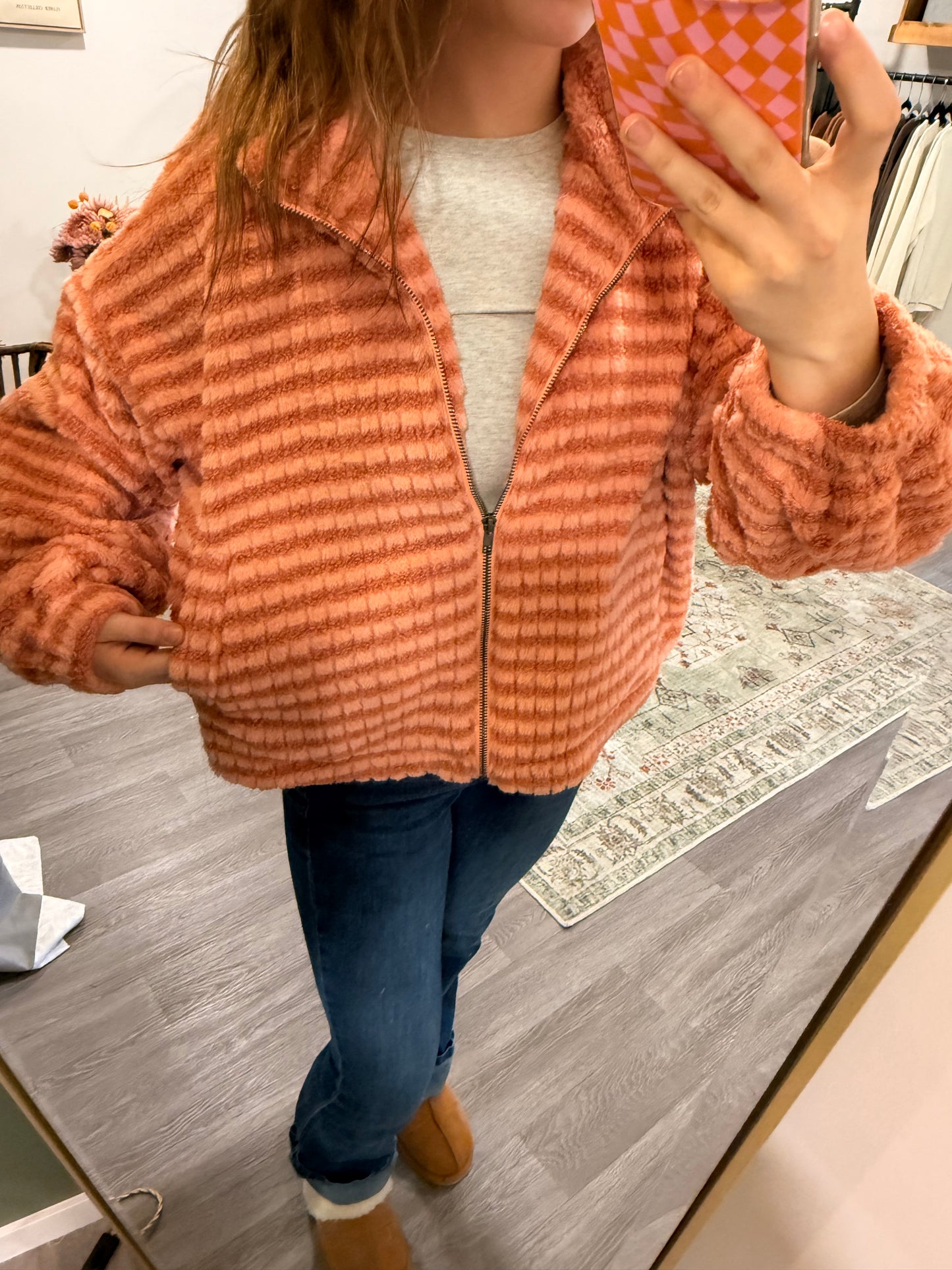 Fluffy two toned Jacket