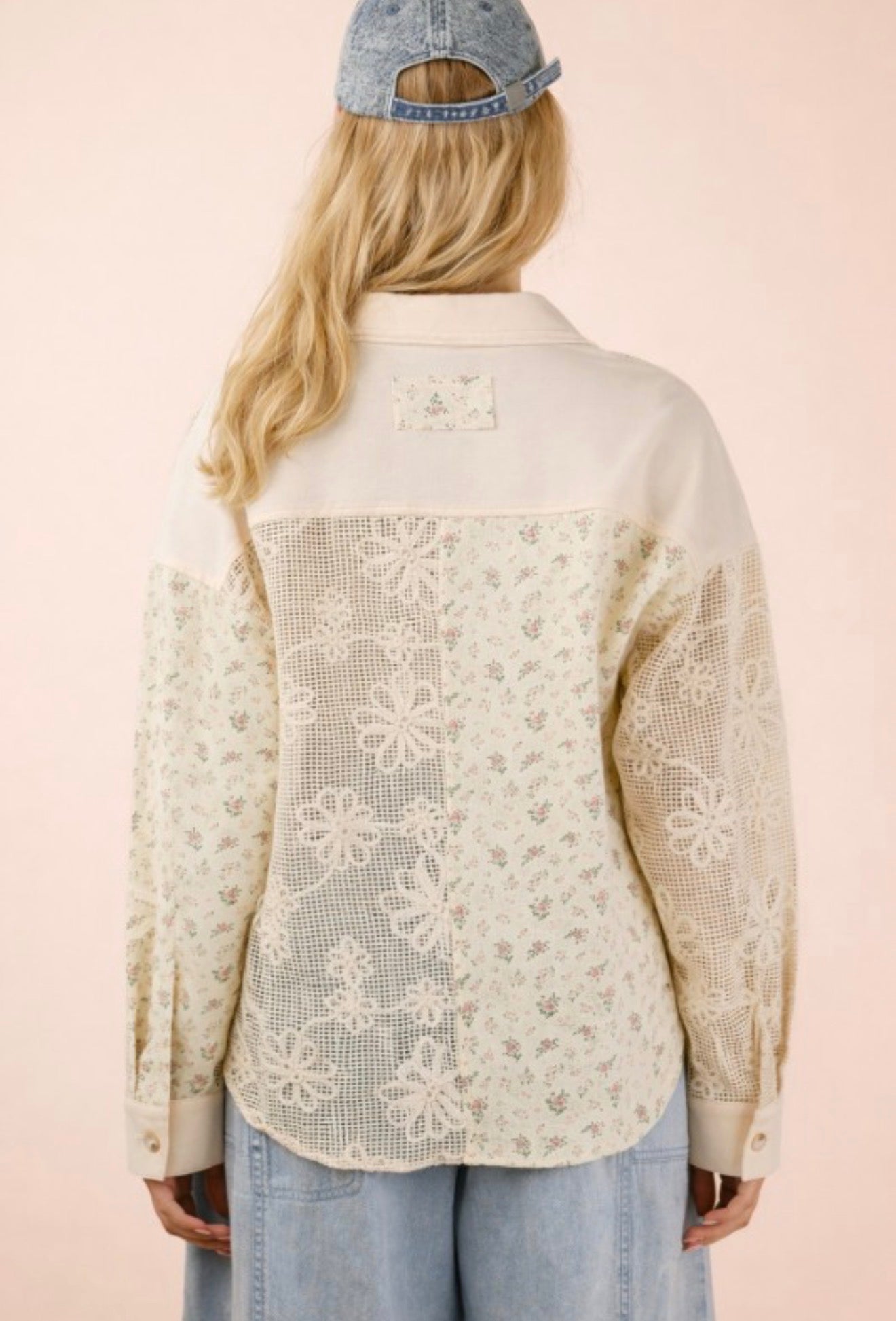 Vintage Floral Lace Patchwork Shirts