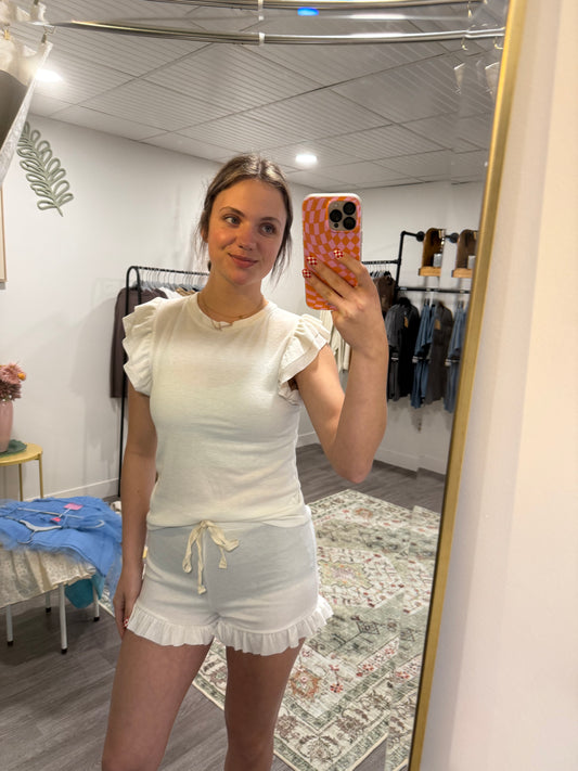 White Ruffle Set