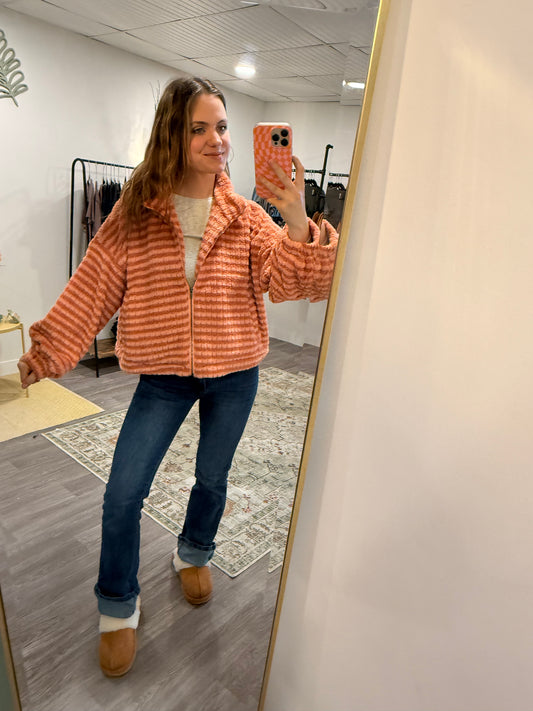 Fluffy two toned Jacket