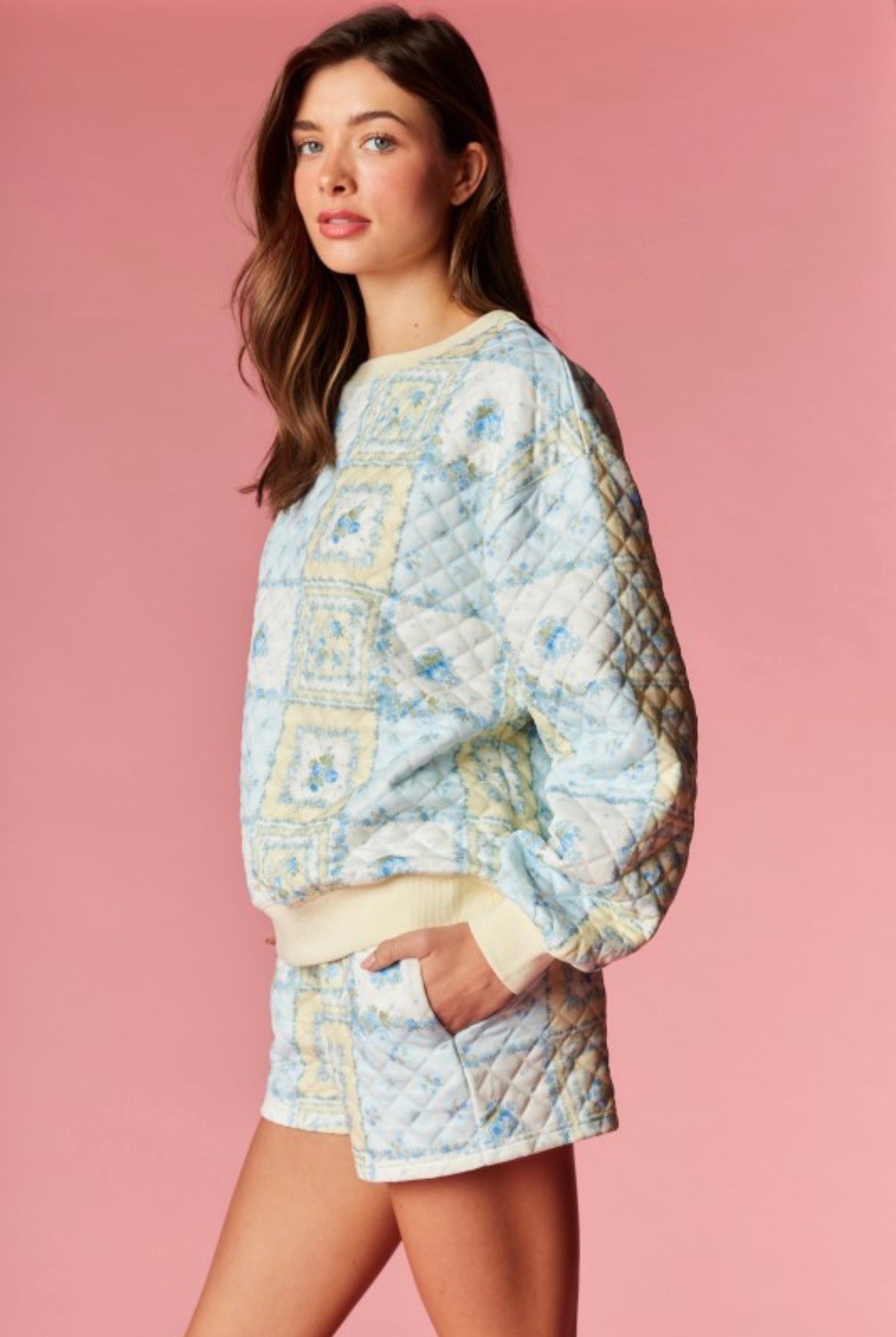 Patchwork Quilted Floral Lounge Set