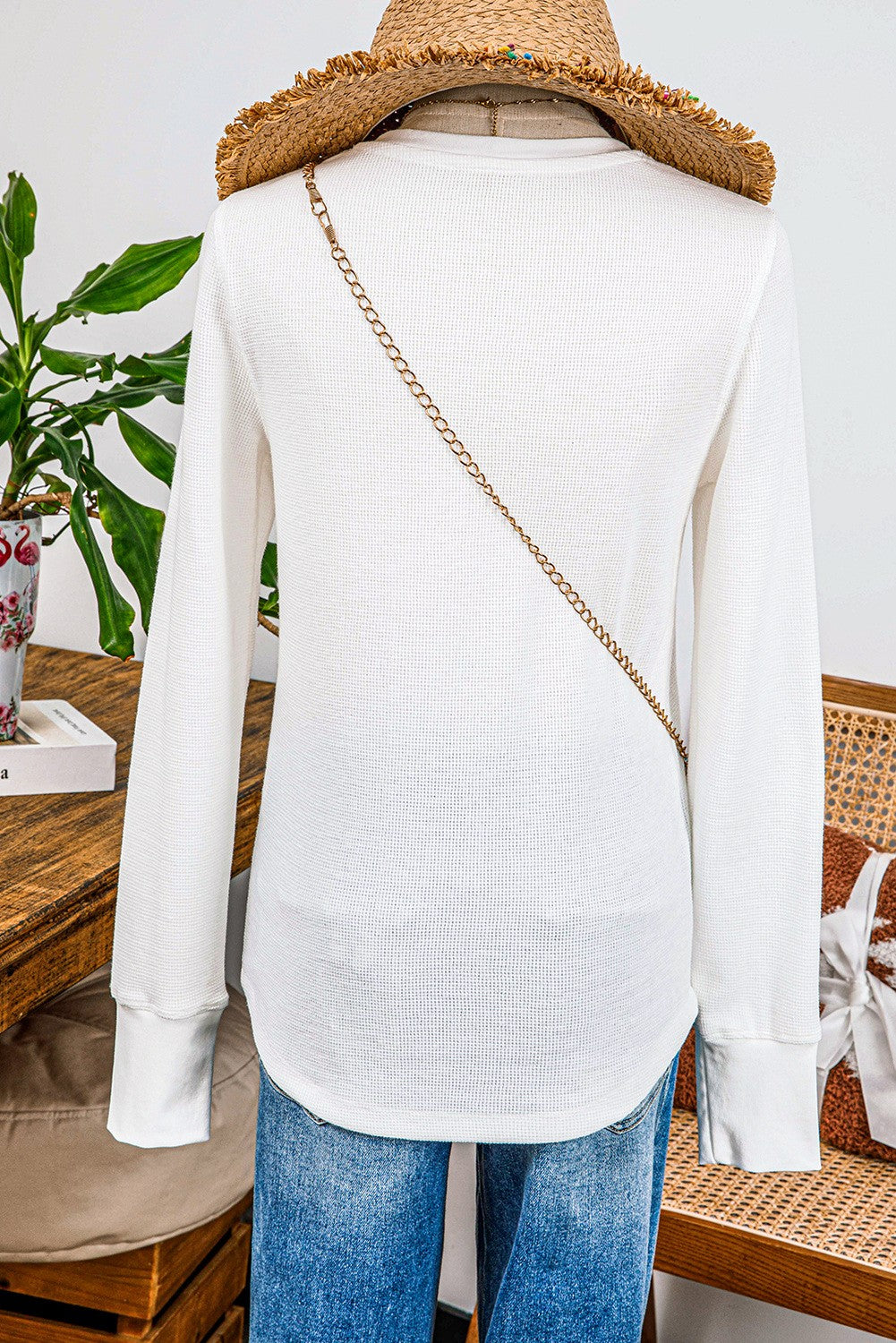 White Waffle Top