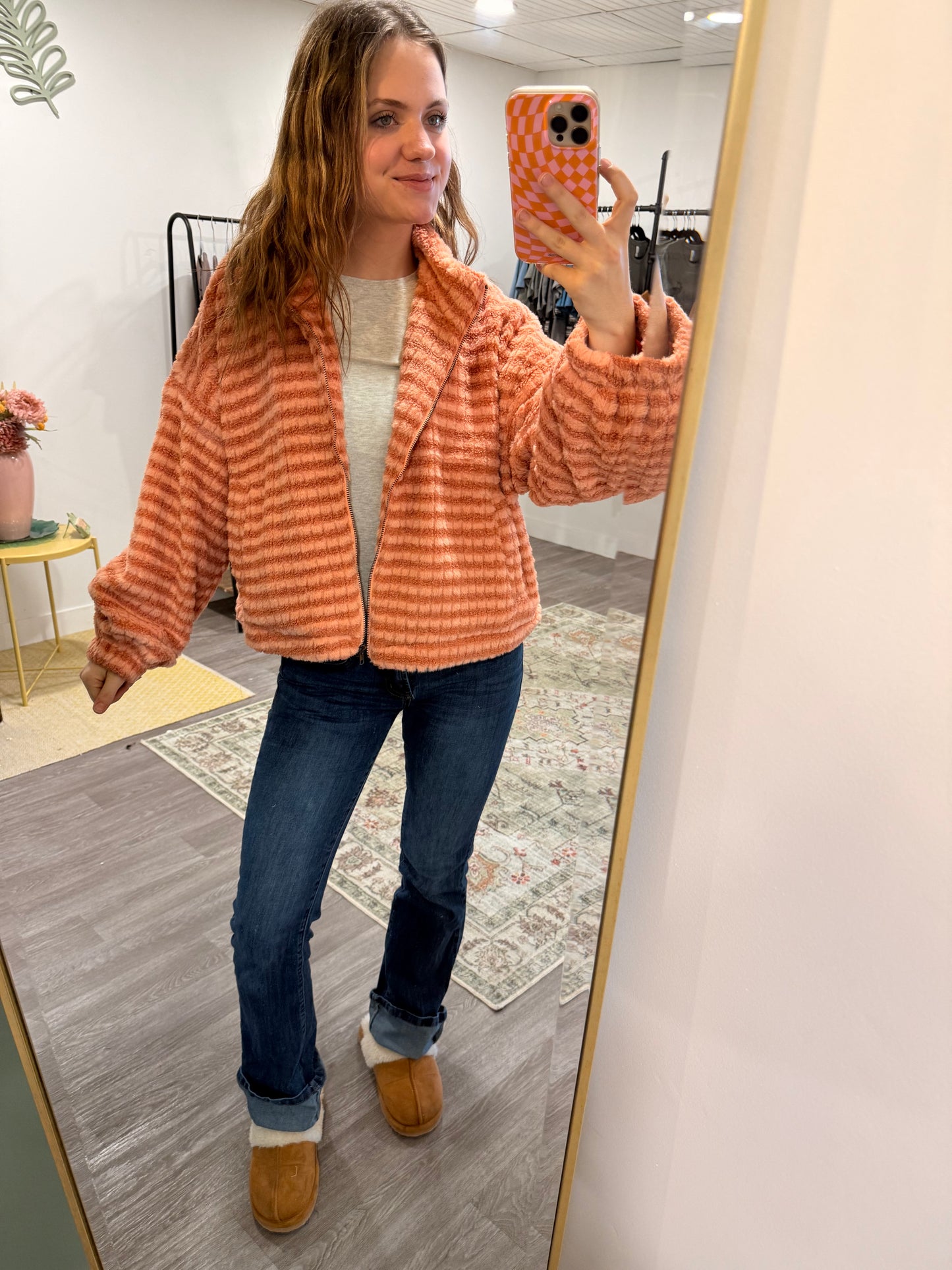 Fluffy two toned Jacket