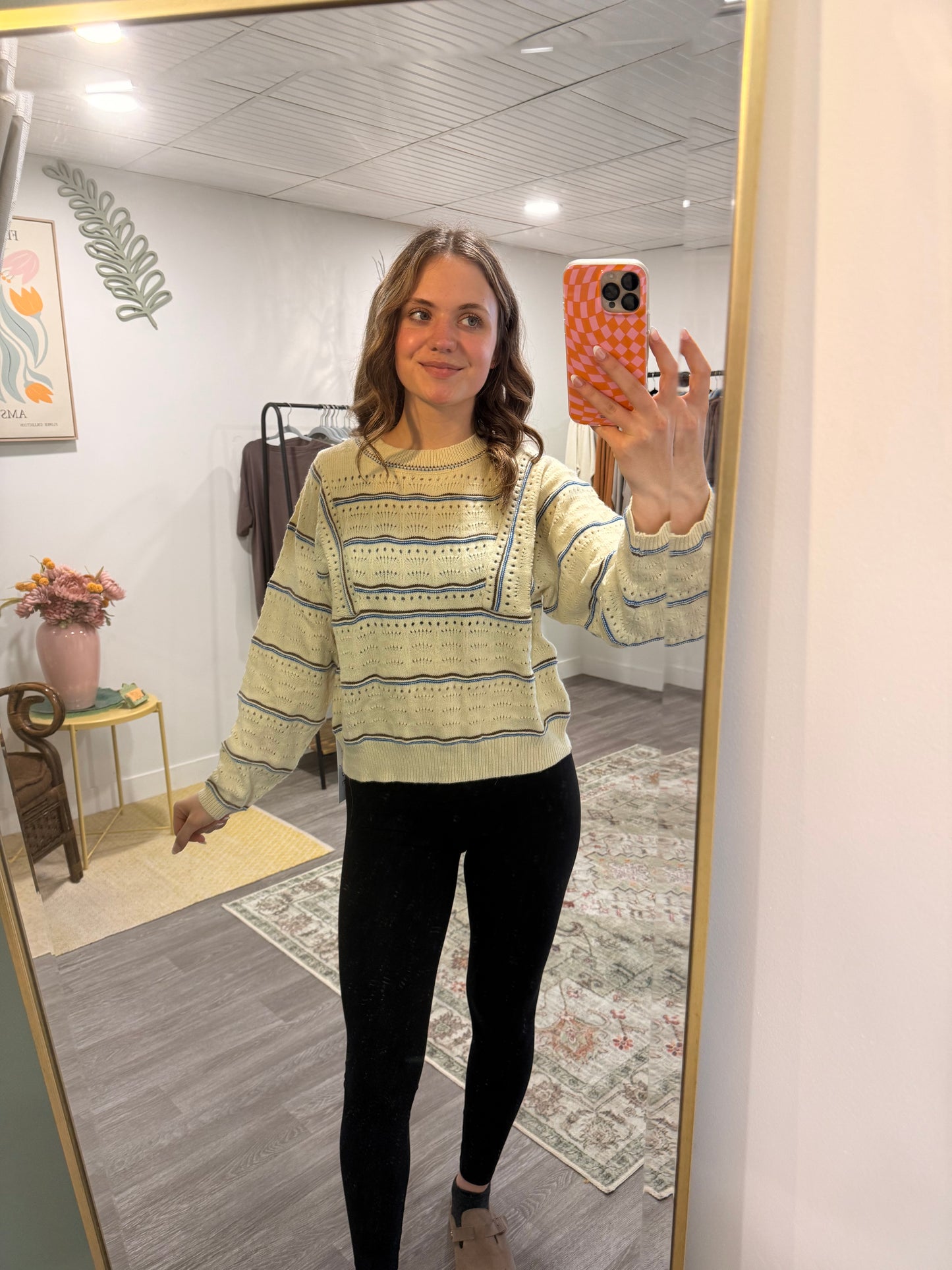 Wavy Striped Sweater