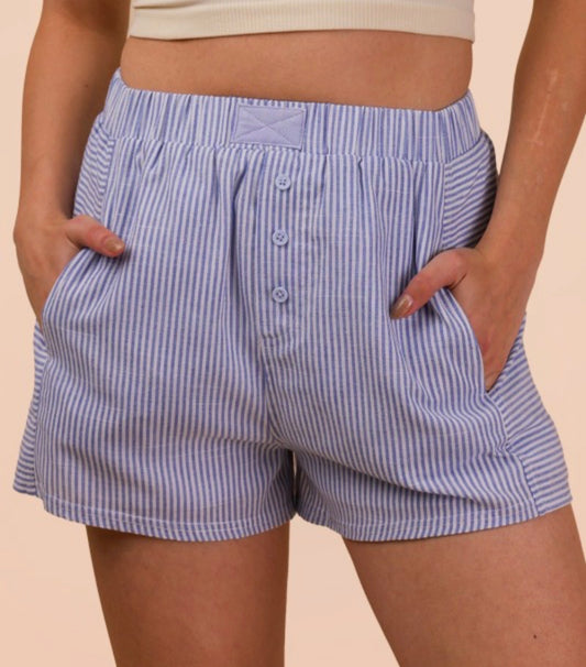 Blue Stripe Shorts